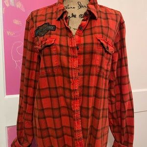 Harley Davidson ladies button down